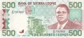 Sierra Leone 500 Leones, 27. 4.1991